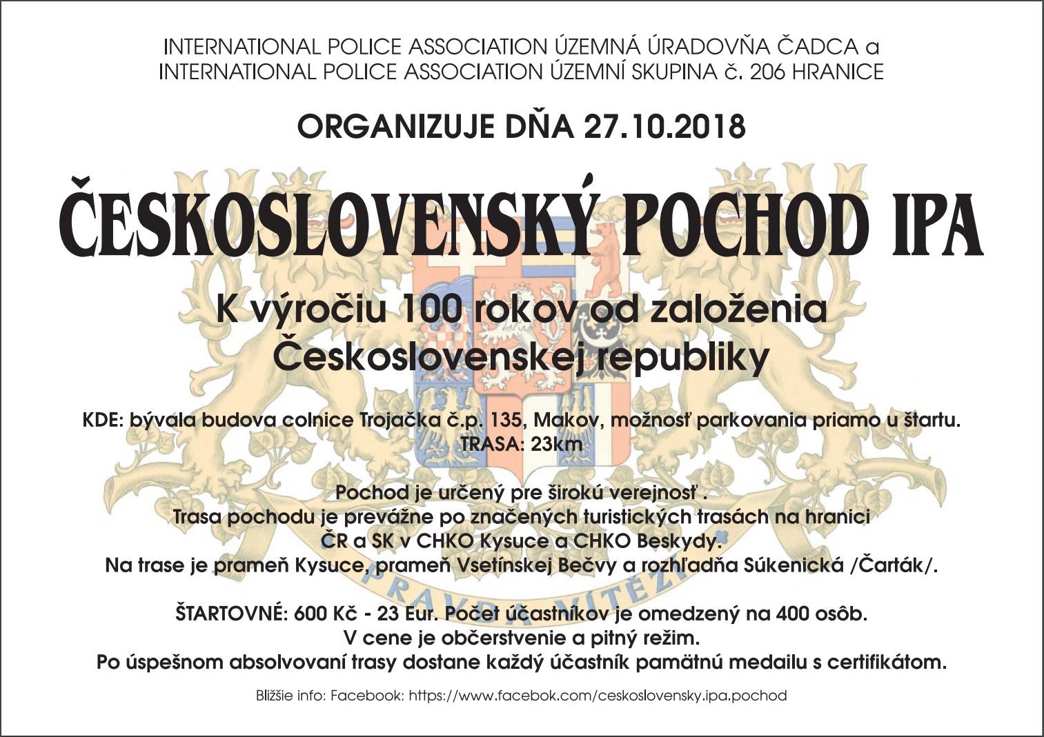 Československý IPA pochod 2018, Slovensko